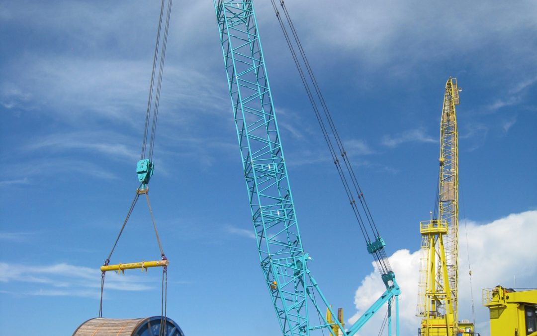 BSP offshore Subsea cable drum lift at Muara Port 2011