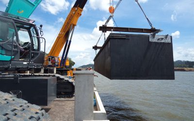 Pontoon Lift at Kg Ayer 2013